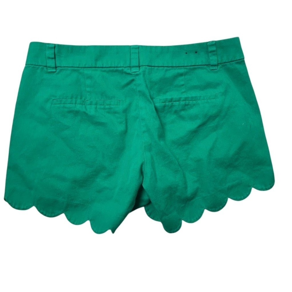 J.Crew Women's Green Scallop Hem Chino Shorts Size 4 Casual Summer - Picture 3 of 6